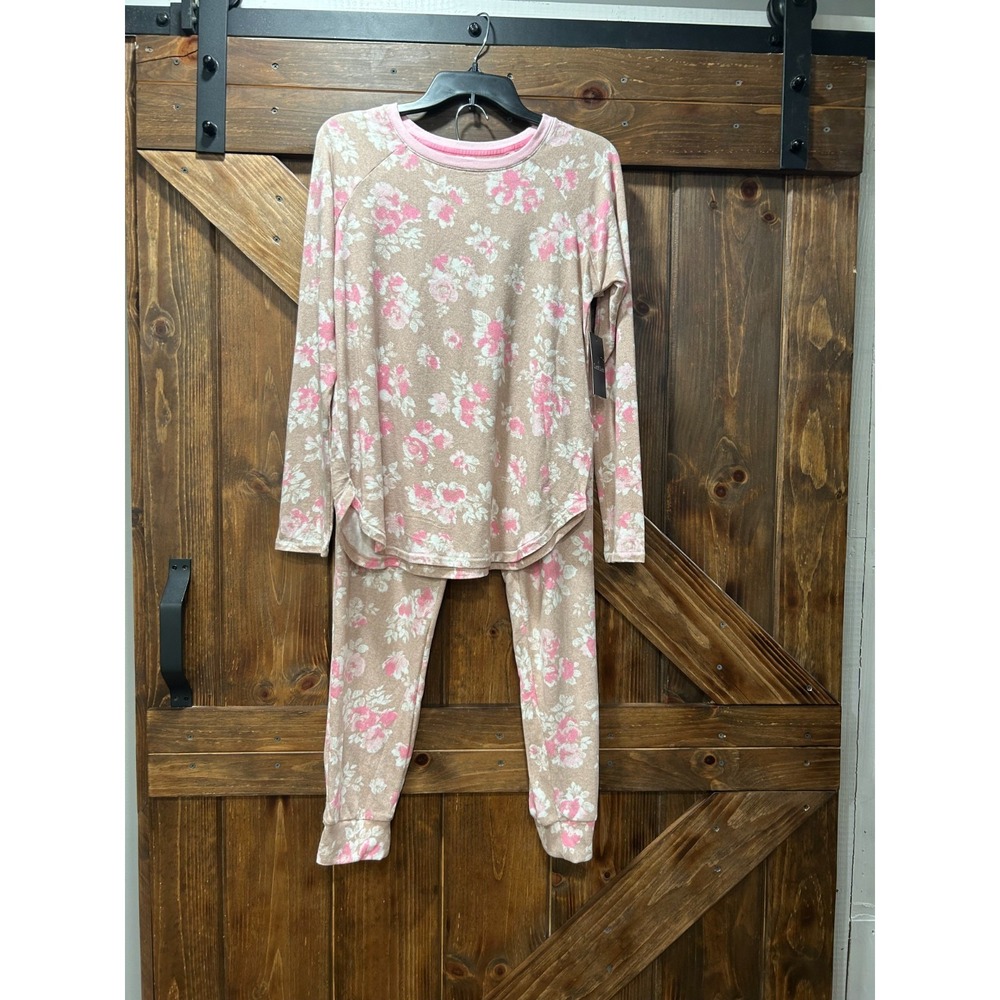Cuddl Duds® Jogger Lounge Set, Pink White Floral Print, Small NWT!
